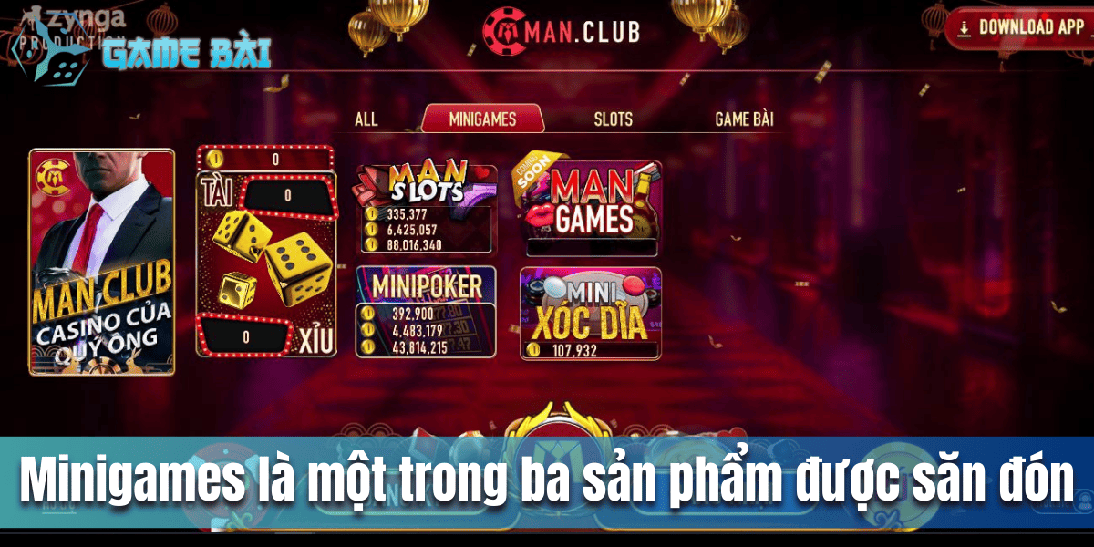 Minigames là một trong ba sản phẩm được săn đón