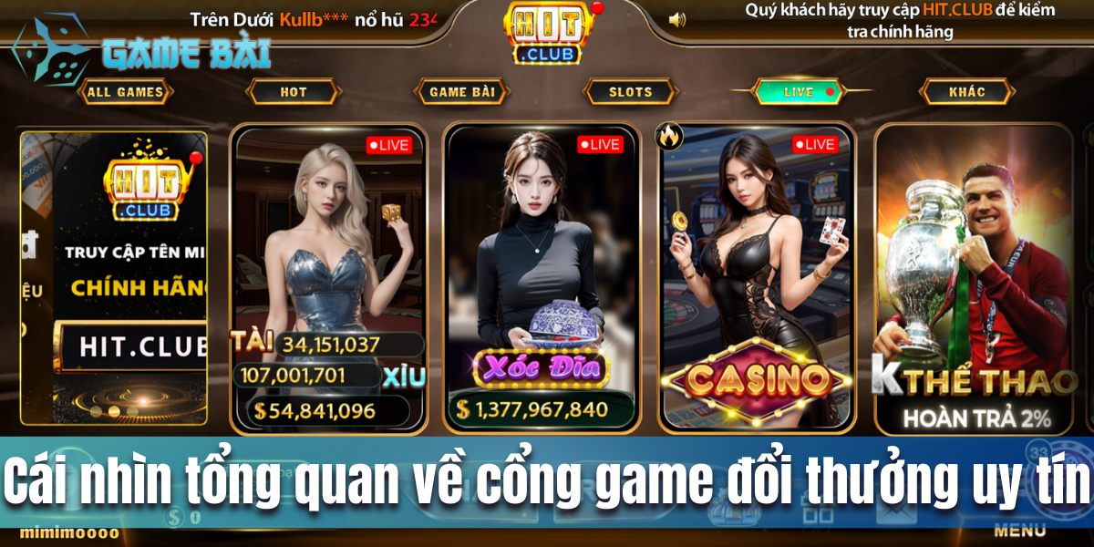 Cái nhìn tổng quan về cổng game đổi thưởng uy tín