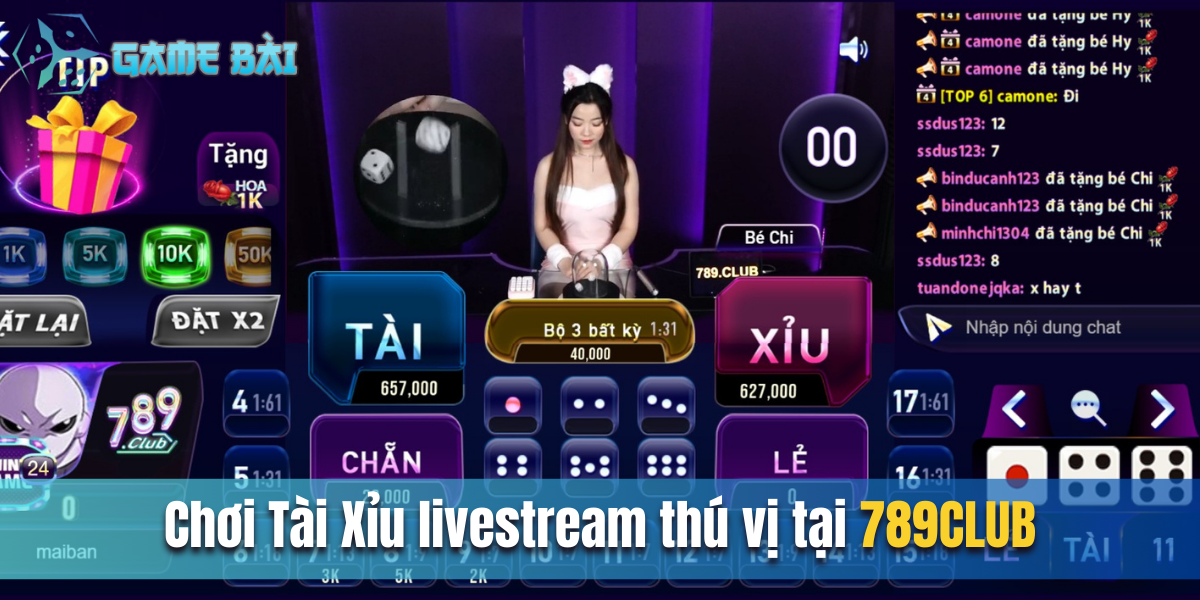 Chơi Tài Xỉu livestream thú vị tại 789CLUB