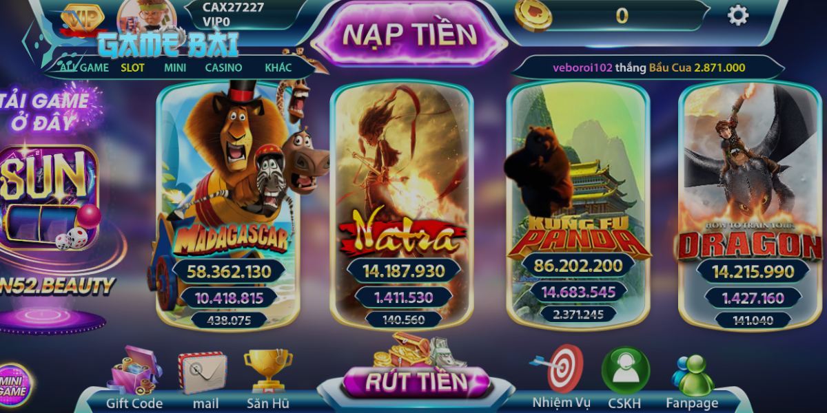 Game Slots săn hũ - Thử vận may, săn Jackpot cực khủng