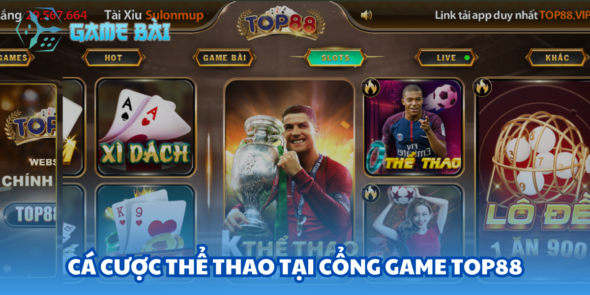 Cá cược thể thao tại cổng game bài Top88