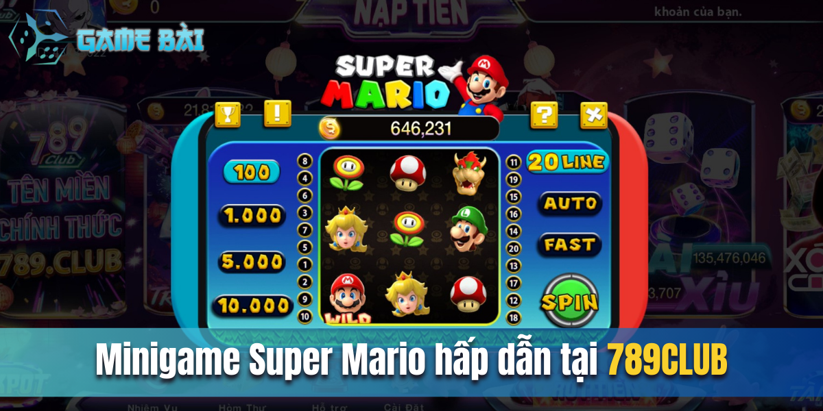 Minigame Super Mario hấp dẫn tại 789CLUB